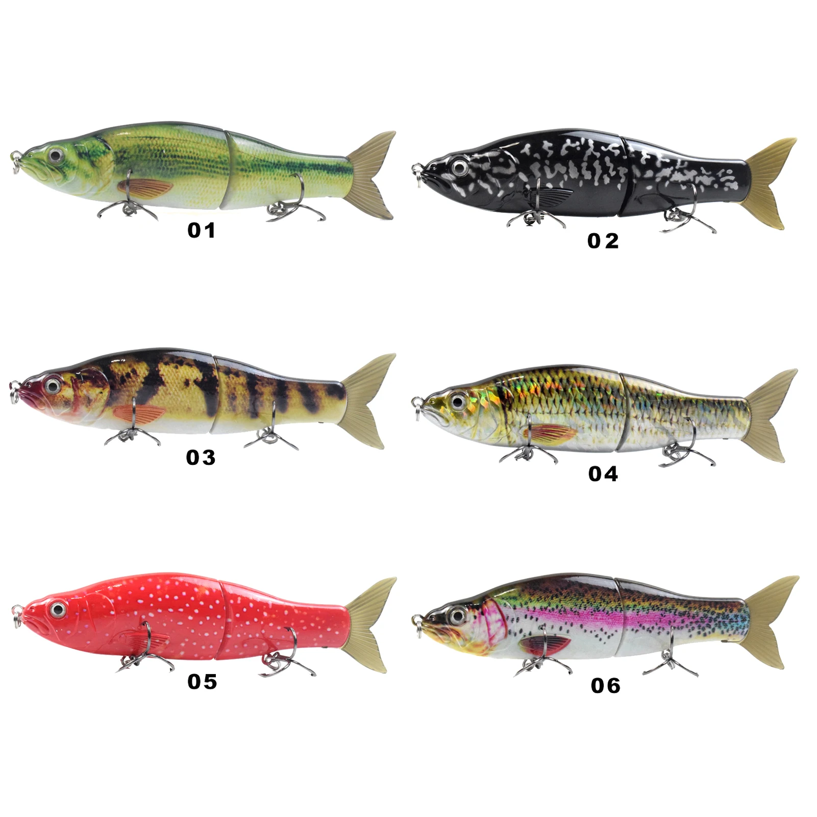 Isca de Pesca Isca com Caudas Iscas de Corrediça com Gancho Lixada Flutuante Duro Glide Macias Agudos Vida-como 6.5 In2.0 oz 3 macias iscas de corrediça com gancho agudos vida-como isca de pesca