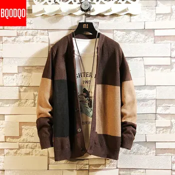 

Cardigan Sweater Men Autumn Winter Jumper Sweaters Plus Size Male Knitted Black Korean Style Hip Hop Casual Sweatershirt Fashion