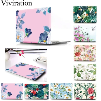 

Floral PVC Laptop Replace Shell Case For Apple Macbook Air Pro 11 12 13 15 With Touch Bar Women Hard Cover For Mac Book 13.3 PC