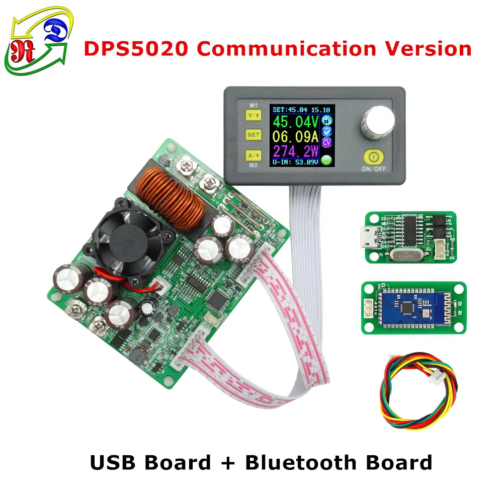 50 в 20A RD DPS5020 Постоянное Напряжение Ток dc-dc понижающий Коммуникационный источник питания понижающий преобразователь напряжения ЖК-вольтметр - Цвет: DPS5020 USB BT