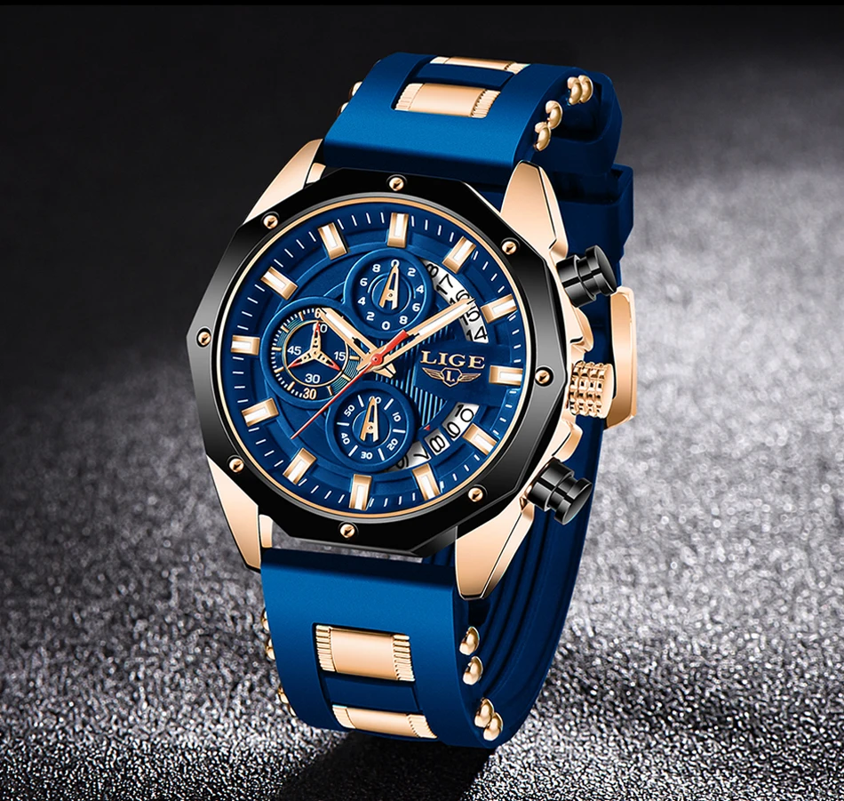 luxury sports quartz watch