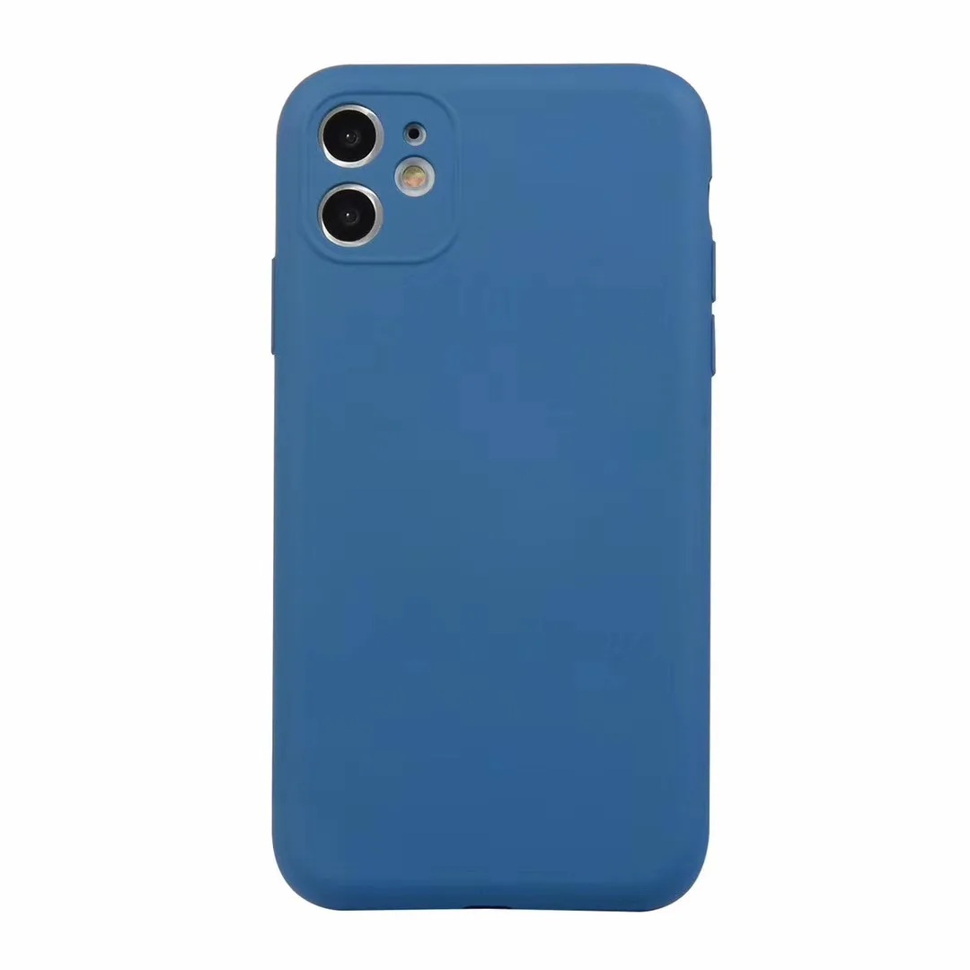 Blue Роскошный мягкий жидкий силиконовый чехол для телефона для Apple iPhone 11 Pro Max 6 S 6s 7 8 Plus 6Plus 6s Plus 8 Plus X XS Max XR силиконовый чехол - Цвет: Blue