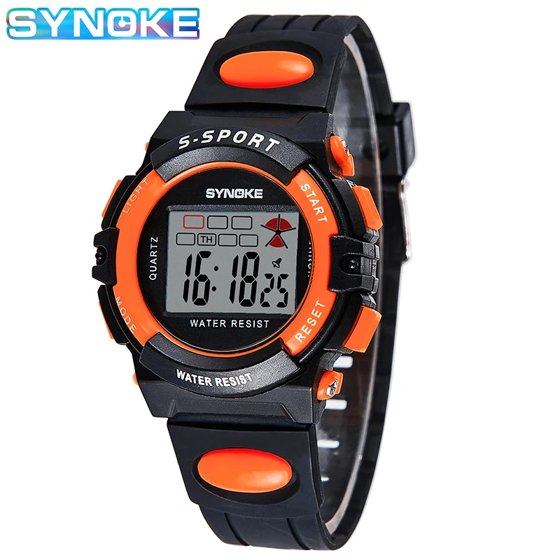 

SYNOKE Children's Watch Led Sport Digital Student Black Clock for Boys Girls Multifunction Electronic Wrist Watch Kids Watches