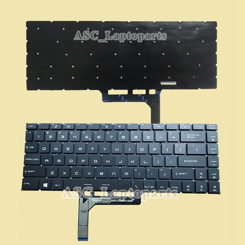 Новая английская клавиатура QWERTY для MSI GS65 Stealth 9SD 9SE 9SF 9SG черная с Цветной
