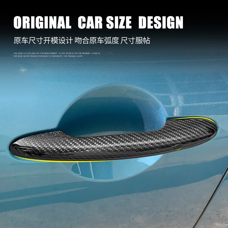 For Mini Cooper F55 F56 F54 F60 R55 R56 R60 Countryman Clubman Carbon Fiber Door Handle Cover Protective Case Accessories JCW