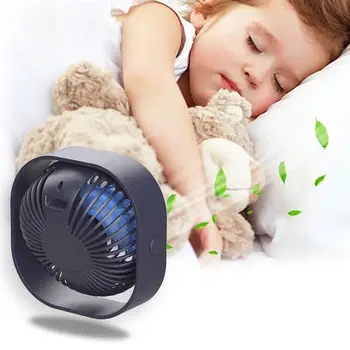 

Mini Desk Fan USB Fan Desktop 360 °Rotation Quiet USB Fan Table Fan USB for Home Office Travel SB Powered(3 Speeds)