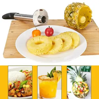 

Stainless Steel Pineapple Peeler For Kitchen Accessories Slicers Cooking Ananas Apple Cutter Pineapple Fruit Slicer V0K5