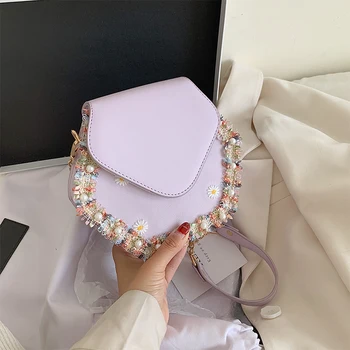 

2020 New Fashion Daisy print crossbody Bag Square Shoulder Bag Female Handbags And Purses Sac A Main Femme