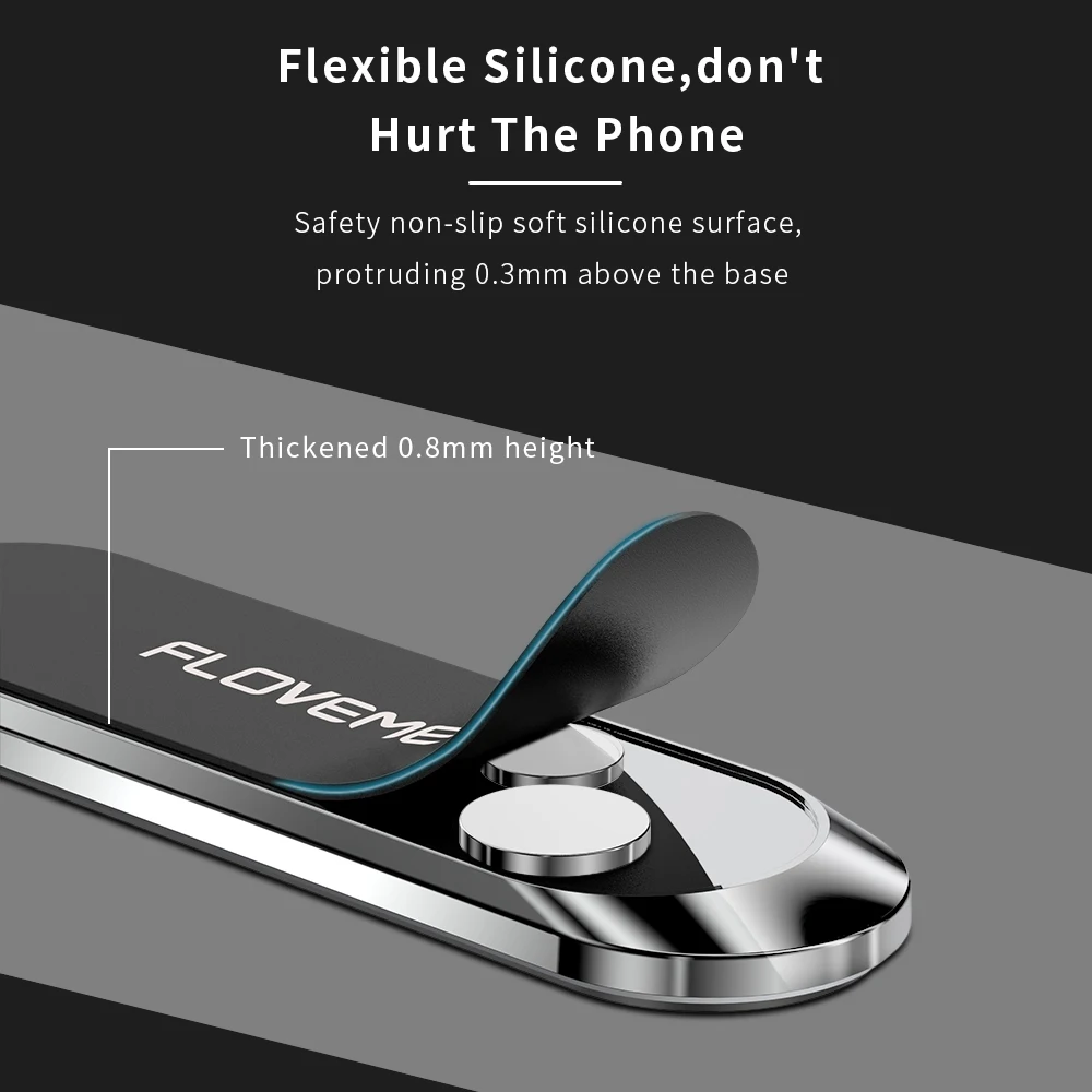  FLOVEME Mini Streifen Form Magnetische Metall Auto Telefon Halter Stehen Für iPhone Magnet Für Auto