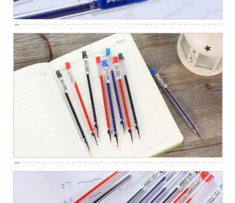 Faber Castell чернила для гелевой ручки черный/красный/синий 0,38/0,5/0,7 мм записи экзамен запасные, офисные и школьные принадлежности канцелярские эко гелевых ручек