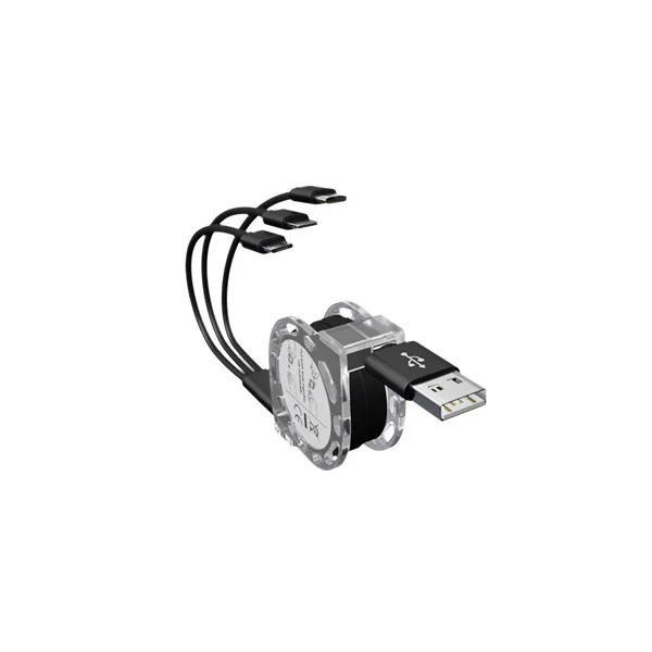 3 в 1 Выдвижной Многофункциональный зарядный кабель Micro usb type-C телефонная линия передачи данных для samsung iPhone Android Usb зарядный кабель - Цвет: Черный
