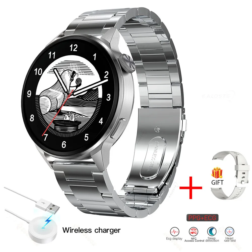 2022 NFC Smart Watch Women Bluetooth Call Sport GPS Track Watches Men Custom Dial Heart Rate ECG PPG Smartwatch For Android IOS 