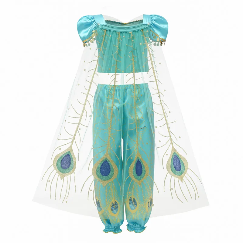 Маскарадные костюмы принцессы Аладдина на Хэллоуин для девочек, вечерние платья Анны и Эльзы, одежда для маленьких девочек 4, 8, 10 лет