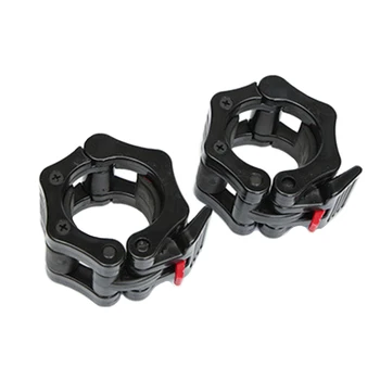 

2pcs Tool Locking Clip Barbell Collar Quick Release Labour Saving Weight Lifting Clamps Professional For 2.0" Olympic Bars