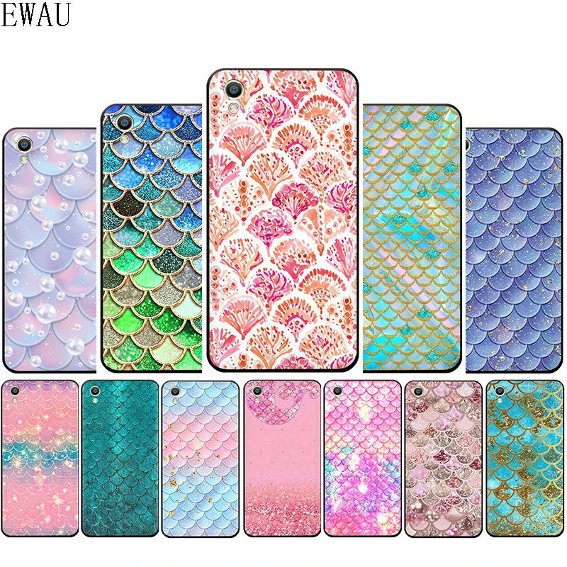 

EWAU Mermaid Fish Scale Pattern Silicone phone case for OPPO R17 R15 F11 F9 Pro R11s A77 R11 R9s F9 F7 A73 A83 A59 A39 A5