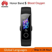 Huawei Honor Band 5 оксиметр фитнес-трекер умный Браслет Сенсорный экран монитор сердечного ритма во время сна Глобальный язык для мужчин и женщин