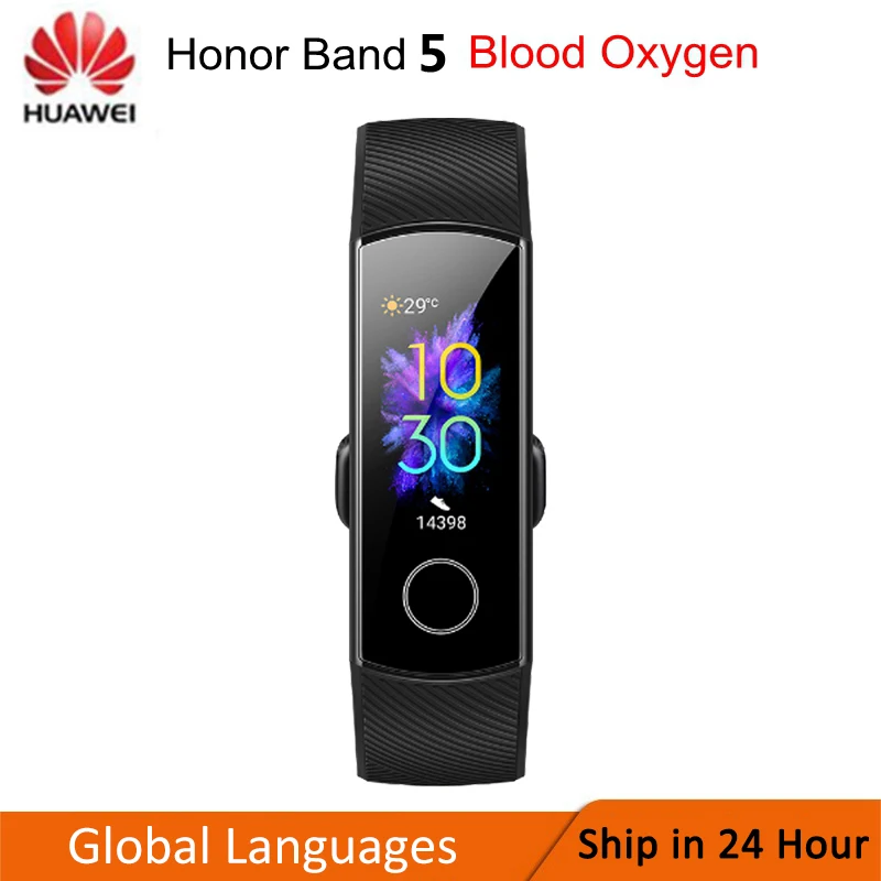 Billige Huawei Honor Band 5 Oximeter Fitness Tracker Smart Armband Touchscreen Herz Rate Schlaf Monitor Globale Sprache Für Männer Frauen
