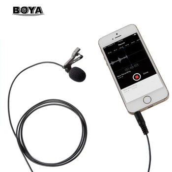 

BOYA BY-LM10 Smartphone Omnidirectional Clip-on Lavalier Microphone for iPhone 6 6s 5 5s 4 4s Plus ios Sumsang S6 S5 S4 Android