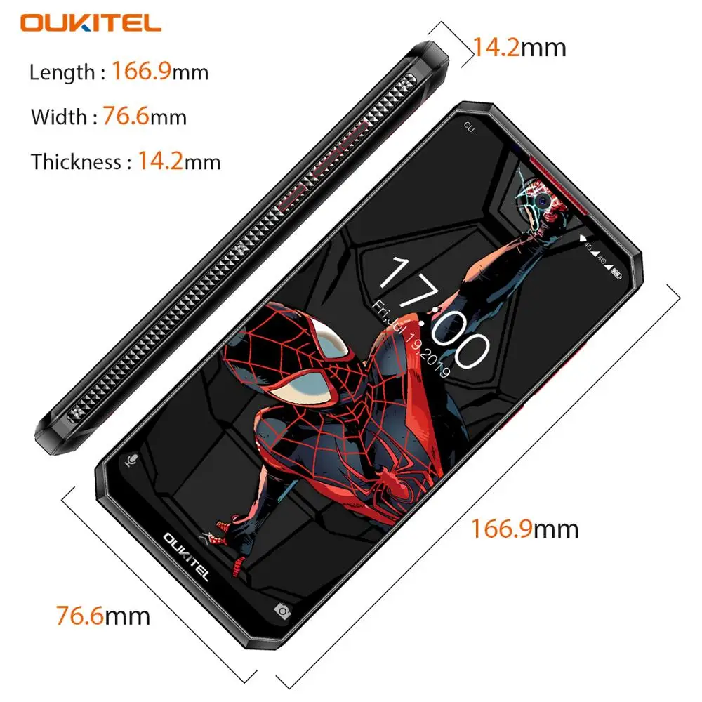 OUKITEL смартфон K13 Pro Android 9,0 OTA NFC отпечаток пальца мобильный телефон 6,4" 19,5: 9 экран MT6762 4G ram 64G rom 5 V/6A 11000mAh