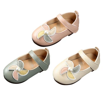 

Autumn Cute Baby Girl Anti-Slip Soft Sole Casual Walking Shoes Cute Pearl Design Sneakers Soft Soled First Walkers