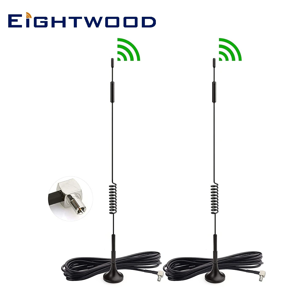 Eightwood 4G LTE Antenna TS9 Male 3m Extension for AT&T