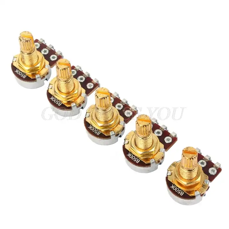 5 шт. B500k Ohm Audio мини горшки потенциометр для гитары Электрогитары Запчасти Прямая