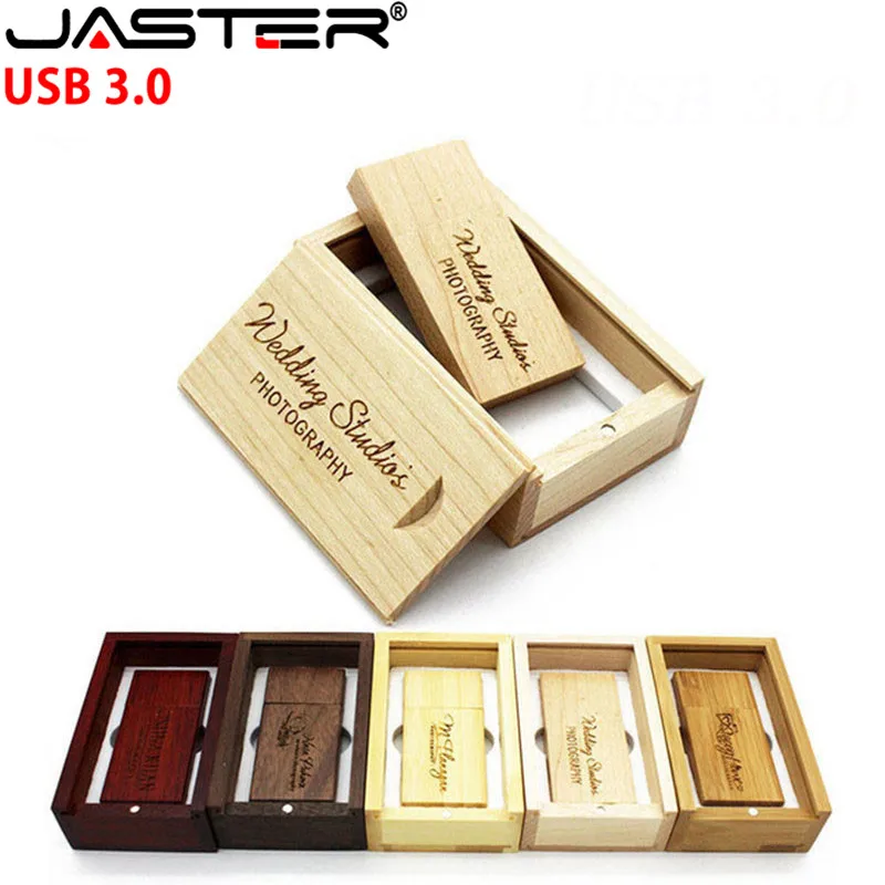 JASTER Memoria USB Maple Wood USB флеш-накопитель с индивидуальным логотипом DIY 8 ГБ 16 ГБ 32 ГБ 64 Гб USB 3,0 флеш-накопители U диск 10 шт. бесплатный логотип