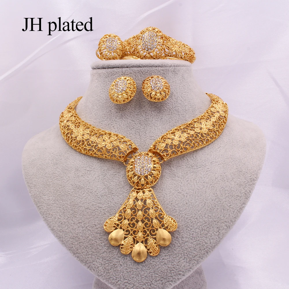 Jewellery Set African Luxury Gold Jewelry Ethiopia Dubai Wedding Party