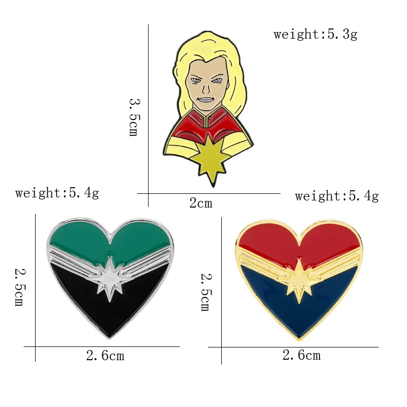 Креативный мультяшный значок Marvel Heroes Captain Pins для рюкзаков симпатичный подарки