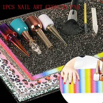 

Nail Art Column Cushion Pillow Pad Nail Arm Rest Foldable Washable Manicure Nail Art Table mats tool DROP SHIPPING