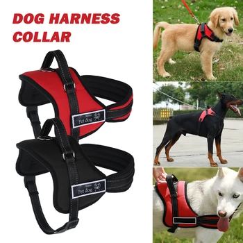 

Adjustable Harness Pet Large Dog Walk Out Nylon Harness Vest Collar Hand Strap For Small Medium Large Dogs Husky Dogs Supplies