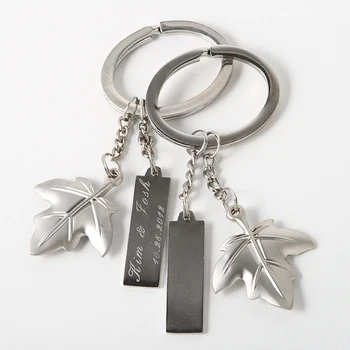 

Personalized Maple Leaf Shape Zinc Alloy Keychains