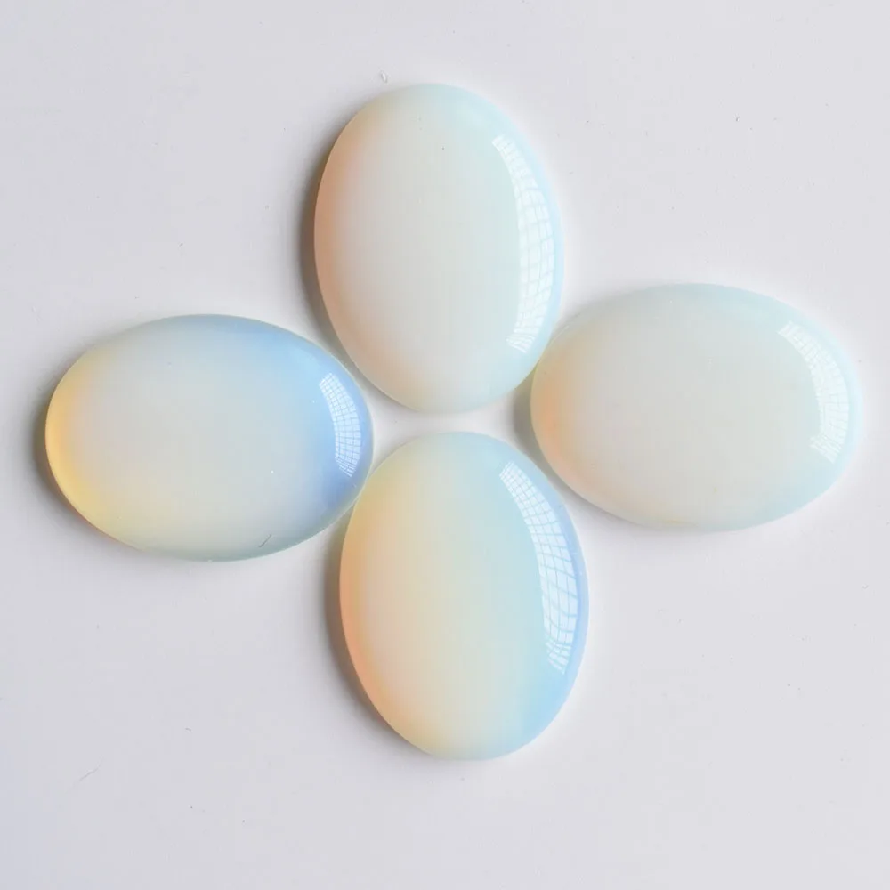 도매 12 개/몫 패션 모듬 천연석 혼합 타원형 CAB CABOCHON 비즈 30x40mm DIY 쥬얼리 액세서리 무료 만들기