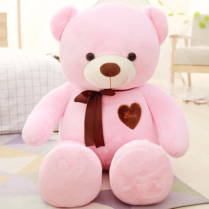 Giant Scarf Huge Bear Plush Toys Soft Kawaii Bear With Love