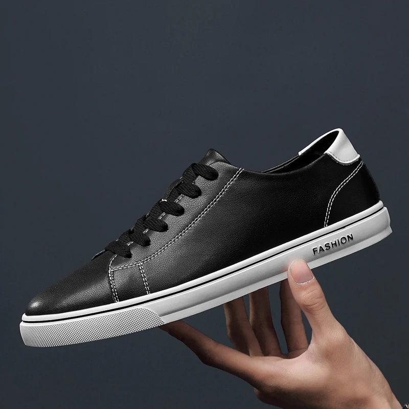 Zapatos de cuero genuino para hombre, mocasines formales informales sin  cordones, Tenis blancos, versión coreana, 2022|Zapatos informales de  hombre| - AliExpress