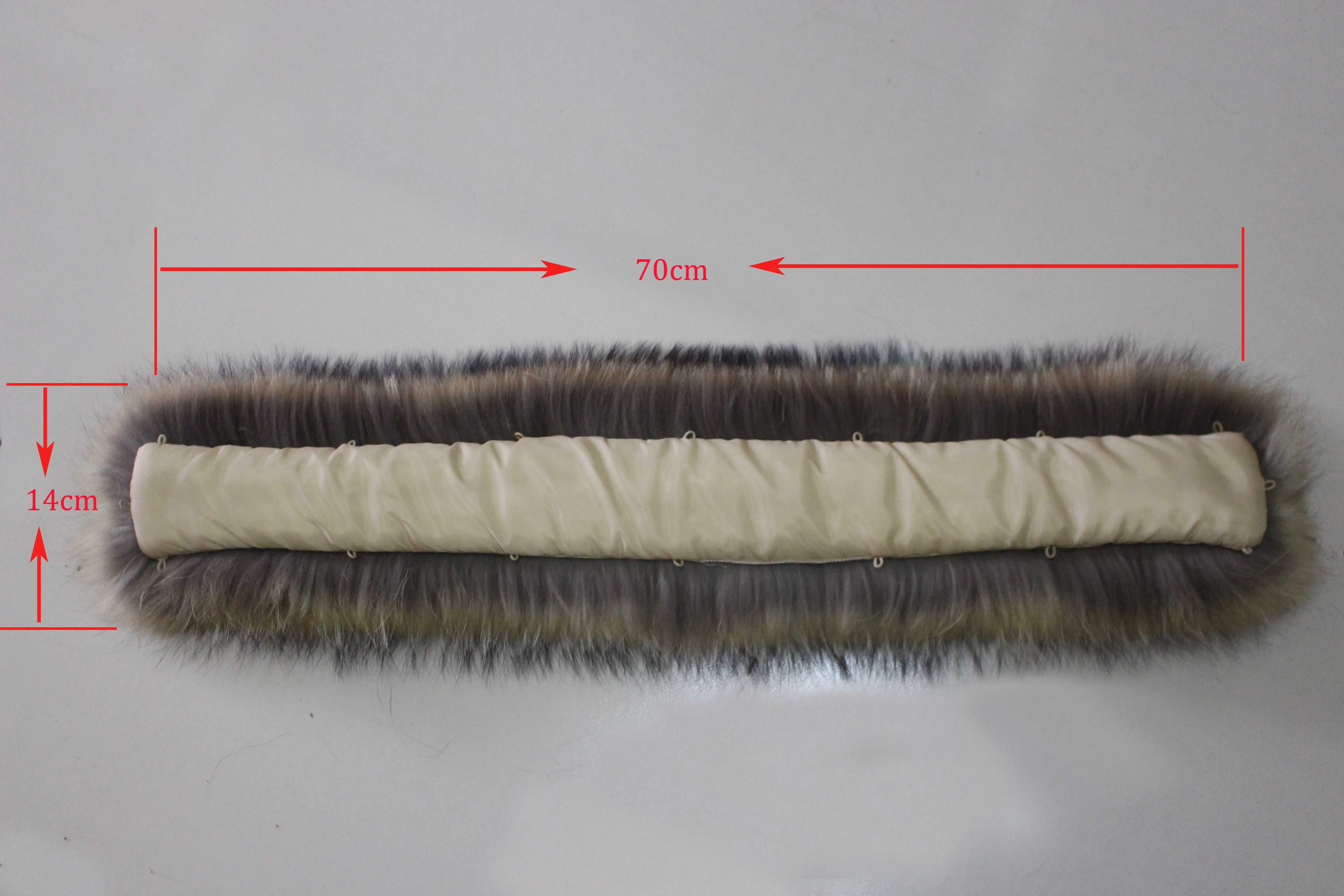 Linhaoshengyue 70 см Зимний натуральный мех енота капюшон воротник, высокое качество мех енота модное пальто воротник шапка воротник