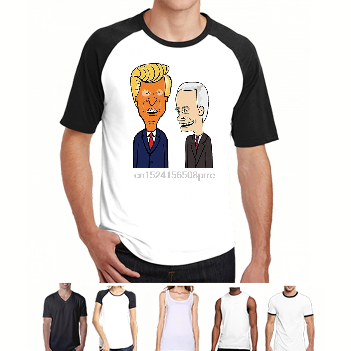 Модная крутая Мужская футболка Женская забавная TRUMP PENCE BEAVIS BUTTHEAD PARODY PCM MEMES