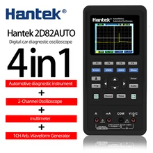 Hantek osciloscópio digital 2d82, multímetro digital para diagnóstico automotivo, 2ch, 250msa/s 80mhz, kit de osciloscópio digital para reparo de carro