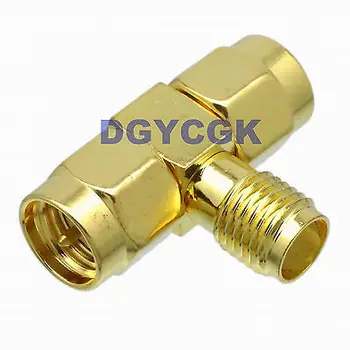 

DHL/EMS 50 pcs Conversion Adapter SMA female to 2* SMA male T RF connector for Antenna -h2