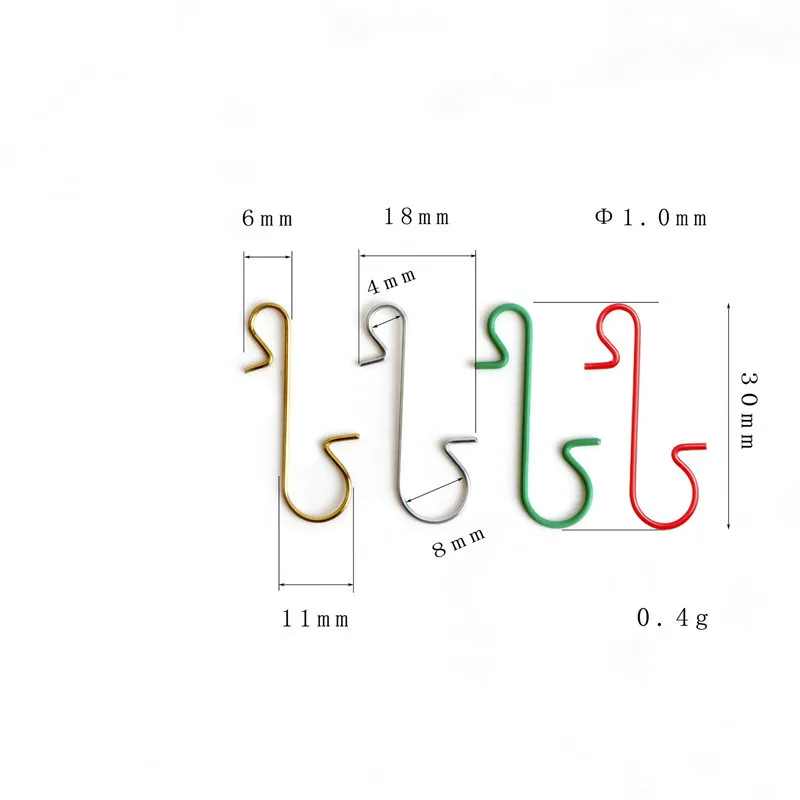 Christmas Ornament Metal S-Shaped Hooks Holders Christmas Tree Ball Pendant Hanging Decoration Home Navidad New Year 50pcs Christmas Decorations