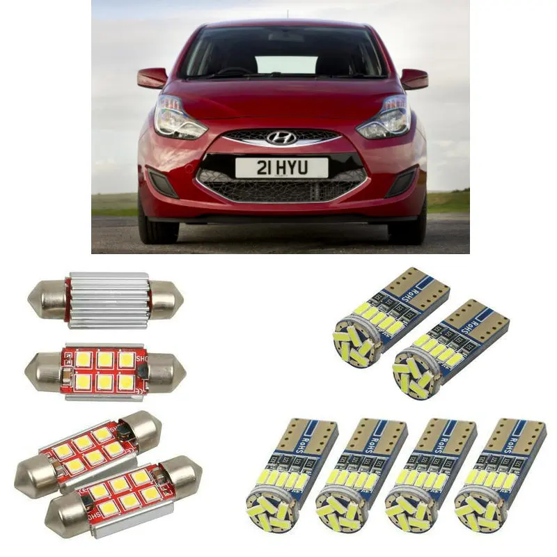 Внутренние светодиодные автомобильные фонари для hyundai ix20 jc хэтчбек лампы для автомобилей номерной знак свет 10 шт