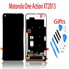 6," для Motorola One Action lcd для Mot One Action дисплей дигитайзер сенсор стеклянная панель сенсорный экран Moto One Action XT2013 lcd