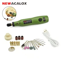 NEWACALOX Variable Speed Mini Rotary Tool Kit USB Charging Electric Drill Engraving Pen for Polishing Carving Sanding Cutting 1