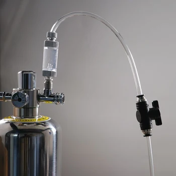 

carbon dioxide diy co2 switch valve Quick insert hand valve connect with 6mm PU pipe for CO2 cylinder water grass tank aquarium