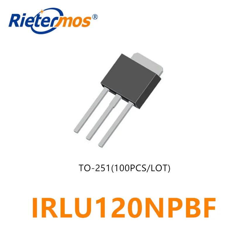 100 шт. IRLU120NPBF LU120N IRLU120N TO251 100V 10A N-CHANNEL Сделано в Китае | Электроника