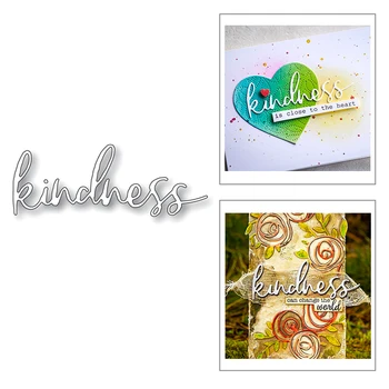 

2020 New Lower Case English Letter Sentiment Words Kindness Metal Cutting Dies For Making Greetings Card Scrapbooking No Stamps