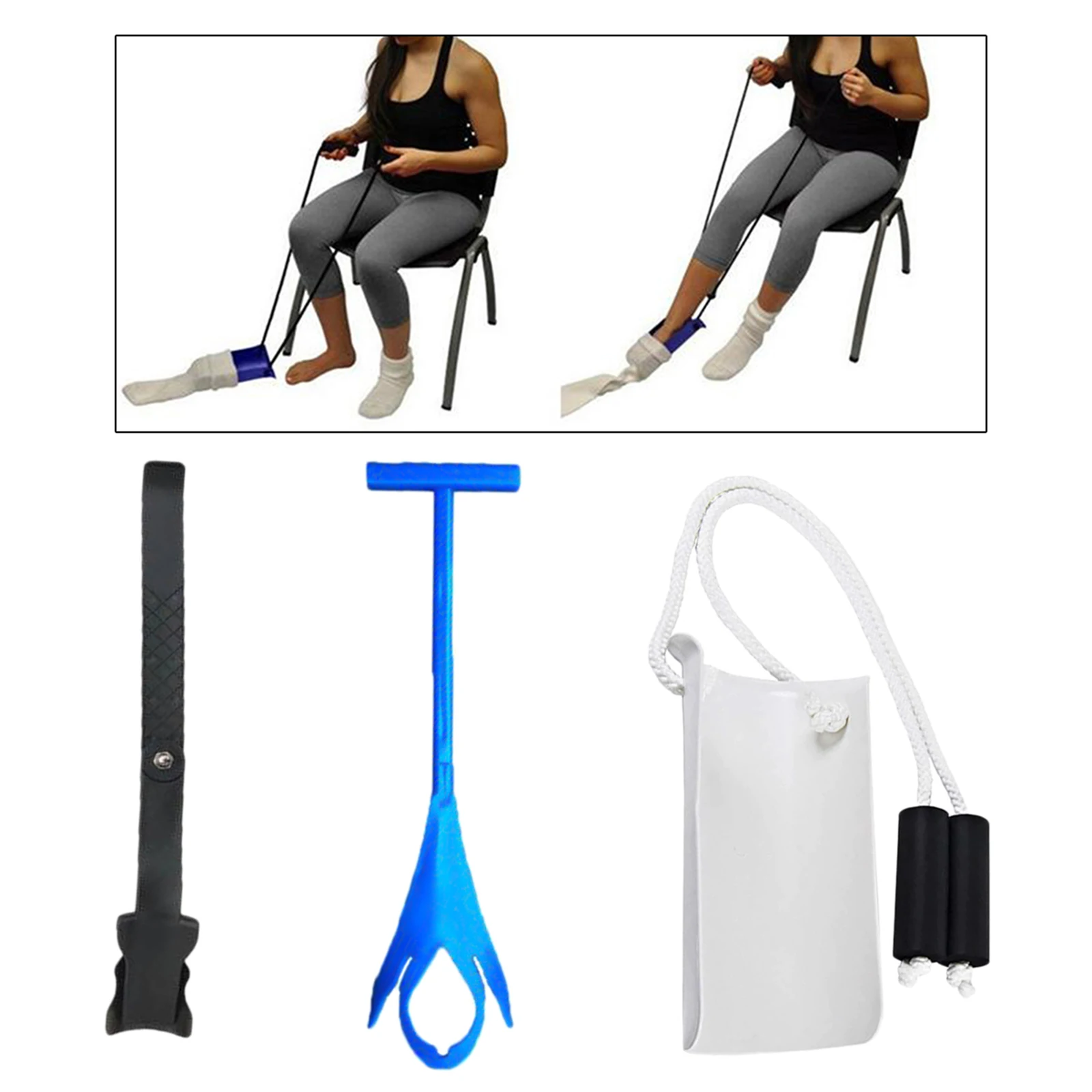 Sock Aid Stocking Slider Pulling Assist Device Sock Helper Aide Tool Device Stocking Applicator Flexible Aid Kit