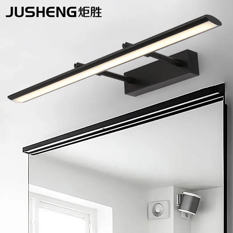 

Ju sheng Mirror Cabinet Mirror Front Lamp LED Bathroom Dressing Room Modern Minimalist Waterproof Anti-fog Retractable Mirror La