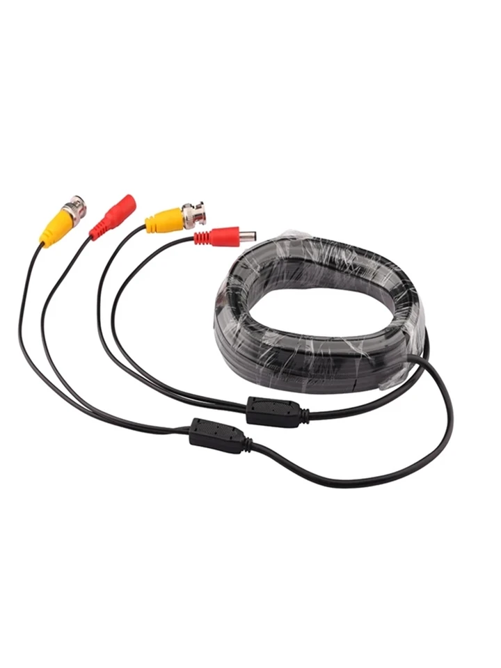 Cordon D'alimentation Vidéo Cable BNC Pour Caméra DVR De Surveillance De Securite 183m60ft Noir 1 Bobine 84542860