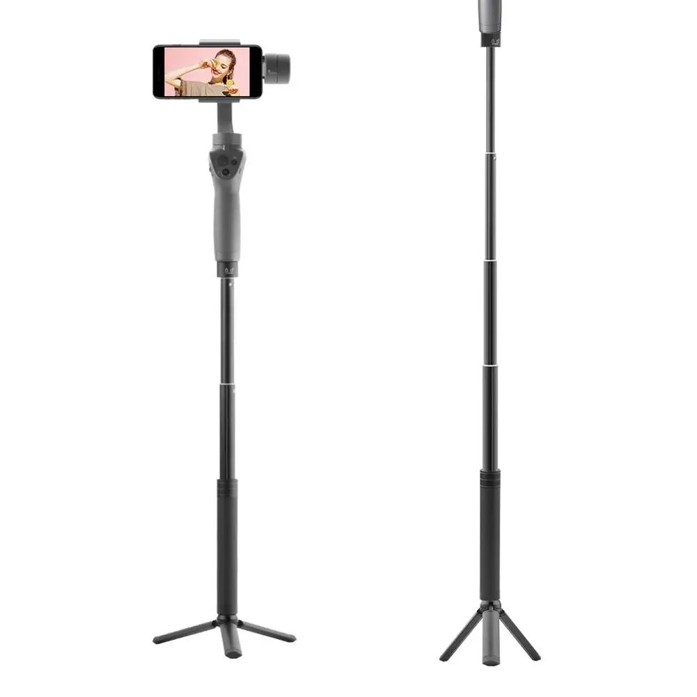 

2 in 1 Extension Bar Stick Tripod Stand w/1/4 Screw Foldable Mini Tripod for DJI OSMO Mobile 2